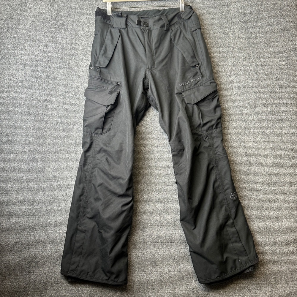 686 Pants Mens Small Black Cargo Snowboarding Smarty Technology Winter